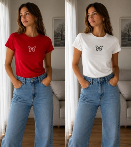 Remeras Estampadas y Bordadas Algodón con Lycra (c) - Miniatura 2