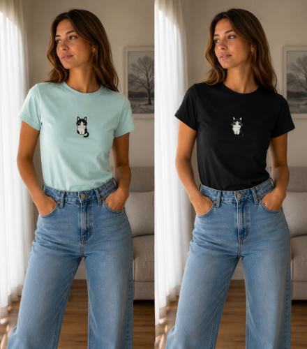 Remeras Estampadas y Bordadas Algodón con Lycra (c)