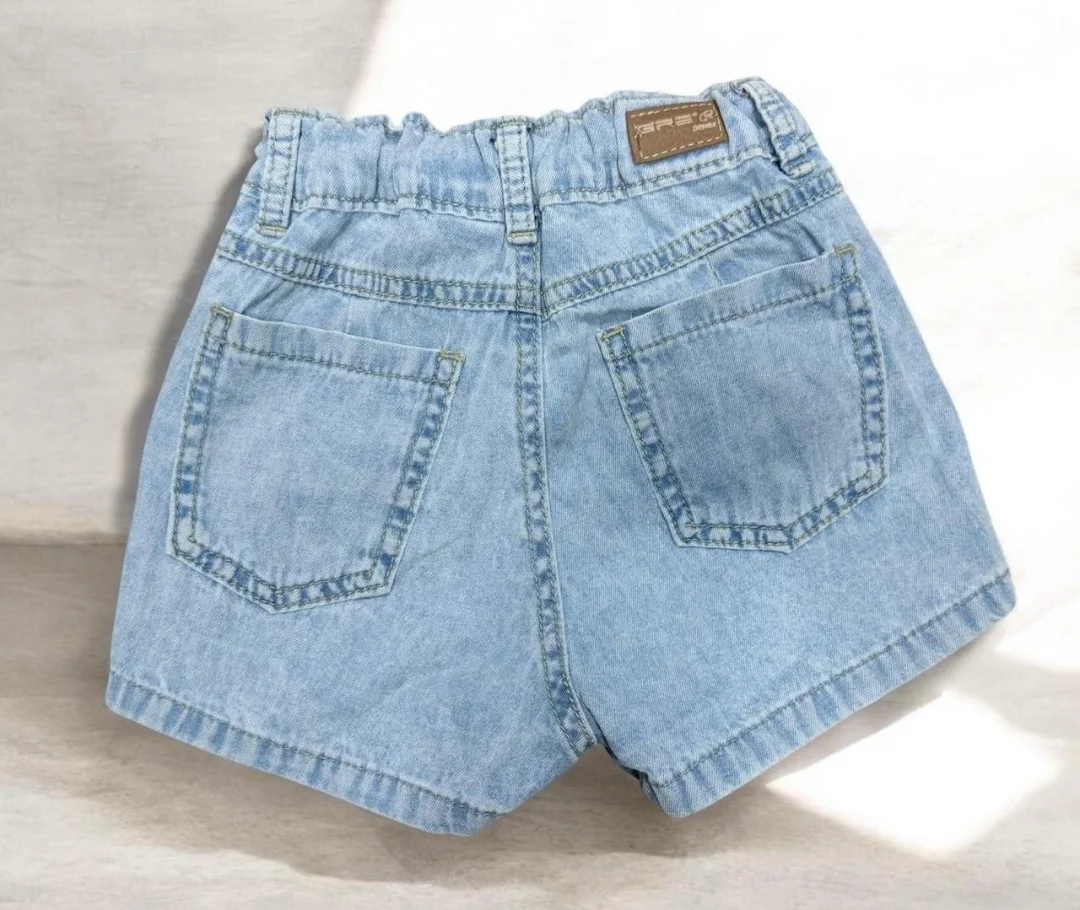 Short Cargo Nena Tela Camisero con Regulador en la Cintura - Imagen 2