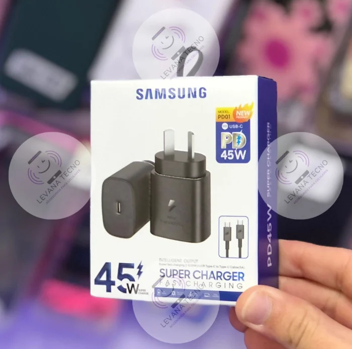 Cargador Samsung 45w Tipo C Carga Súper Rápida