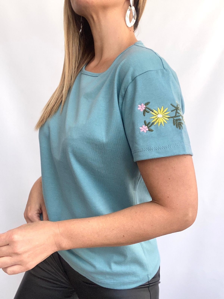 Remera Manga Bordada - Imagen 6