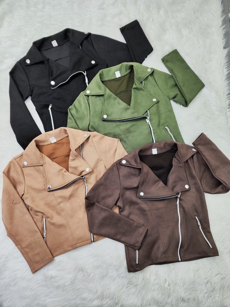 Campera Cruzada Gamuza - Imagen 1