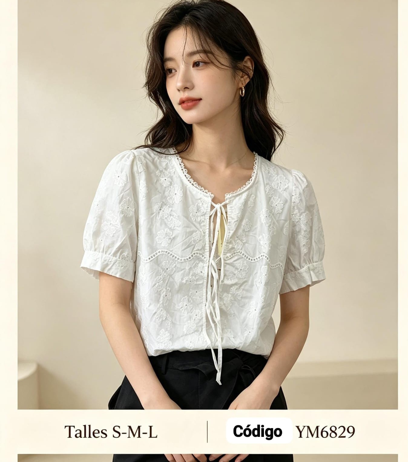 Camisa Broderi con Encaje / Blusas Broderi - Imagen 6