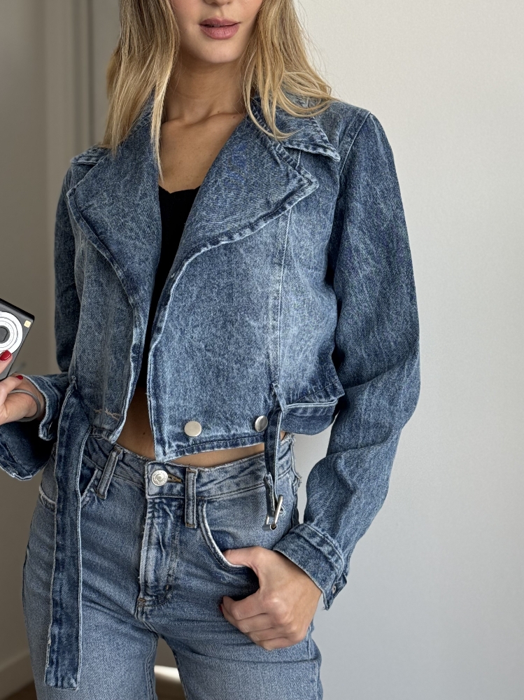 Campera  Motoquera  Jeans - Imagen 2