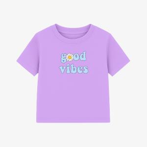 Remera Good Vibes Algodón Peinado Manga Corta
