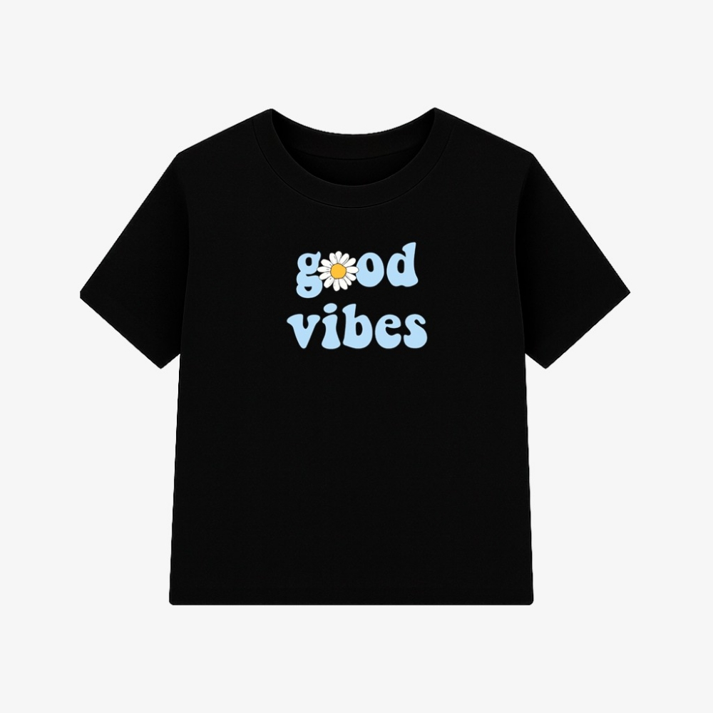 Remera Good Vibes Algodón Peinado Manga Corta - Imagen 2