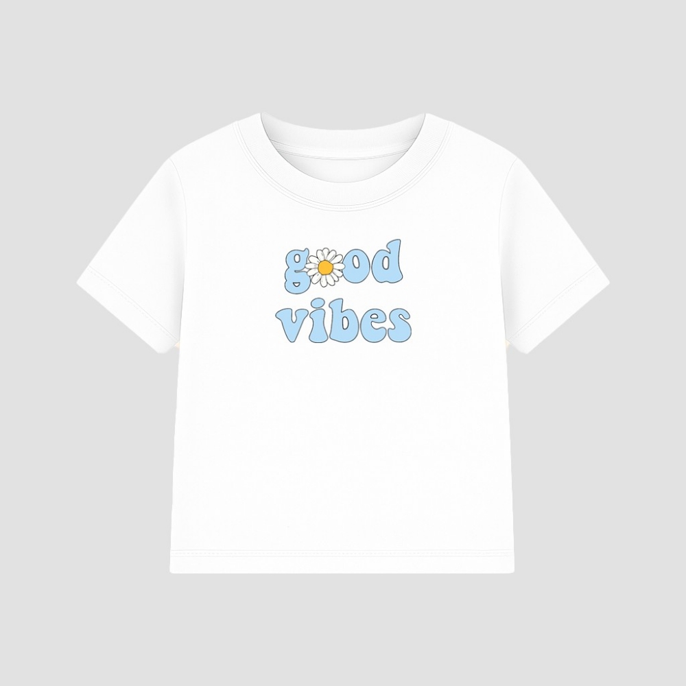 Remera Good Vibes Algodón Peinado Manga Corta - Imagen 3