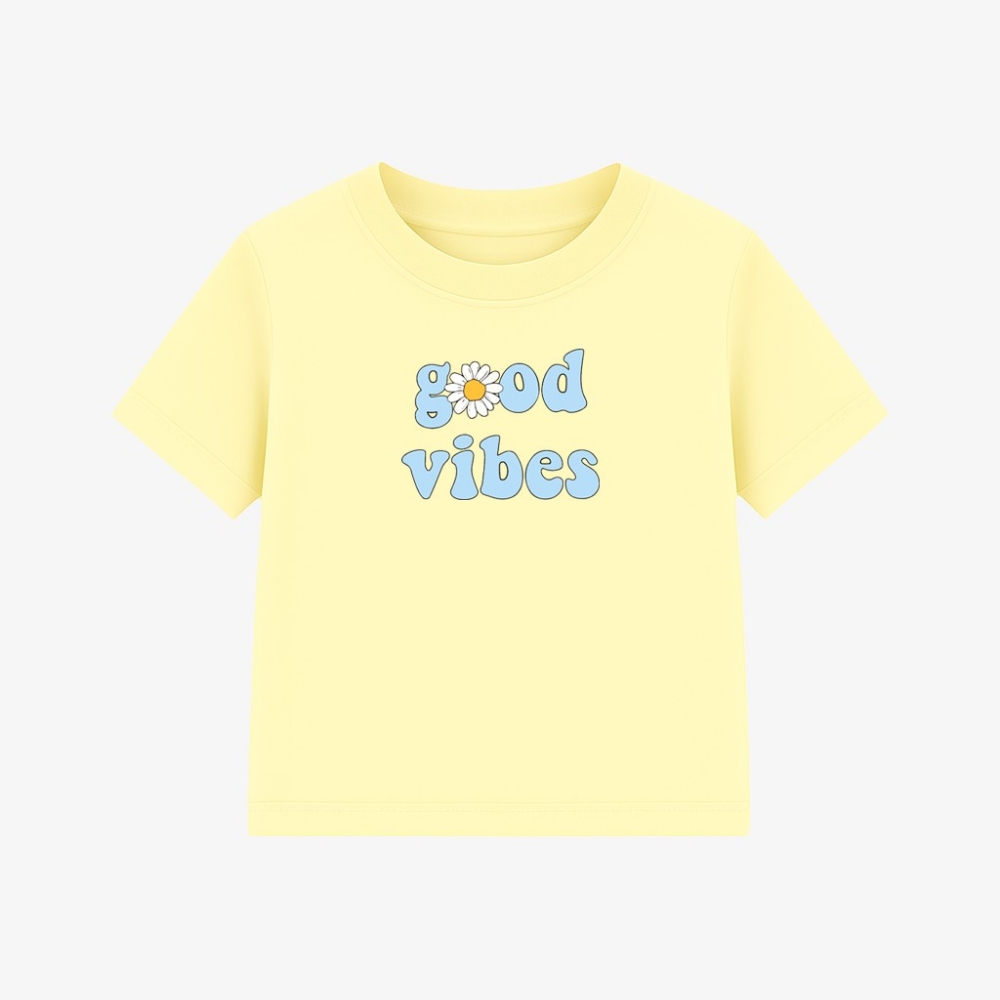Remera Good Vibes Algodón Peinado Manga Corta - Imagen 4