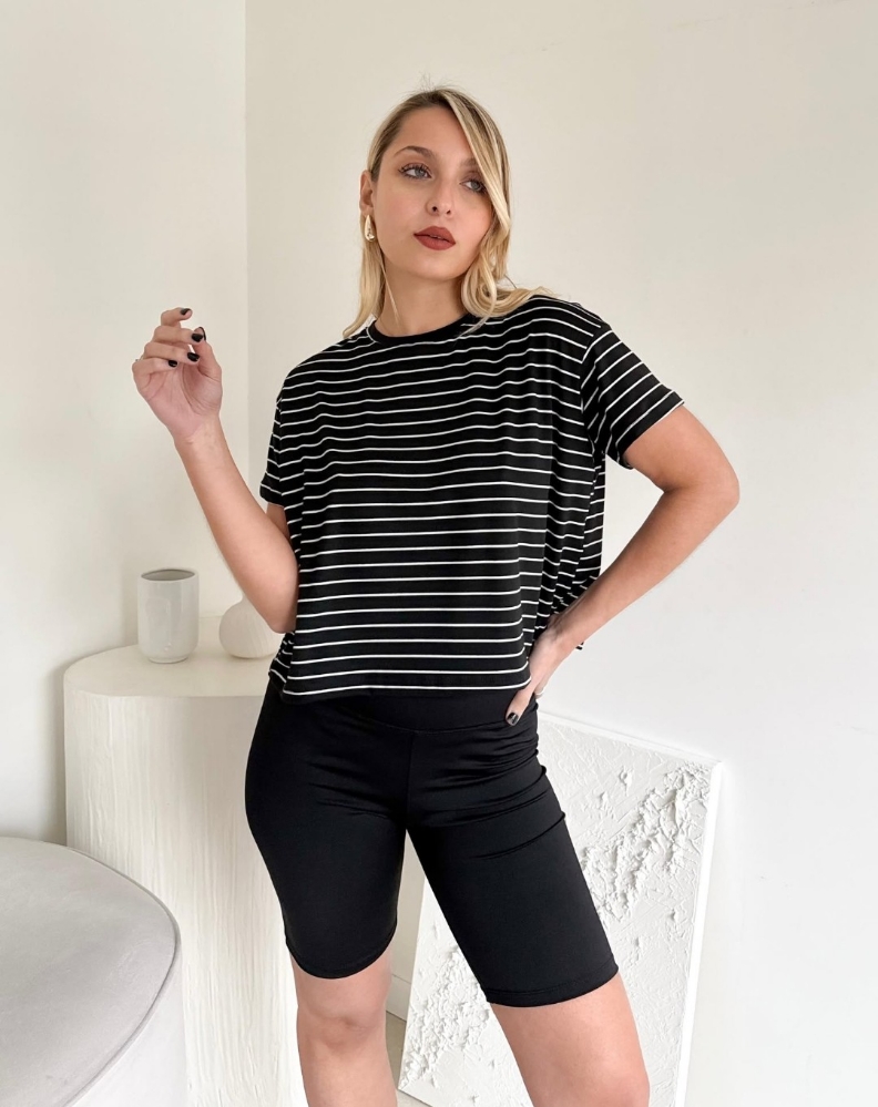 Remera Box Fit (modal Rayado) - Imagen 3