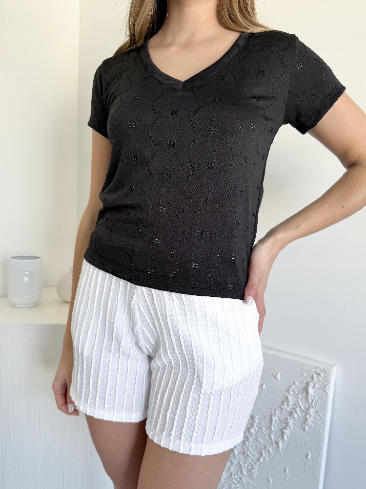 Remera Broderie Cuello V - Imagen 3