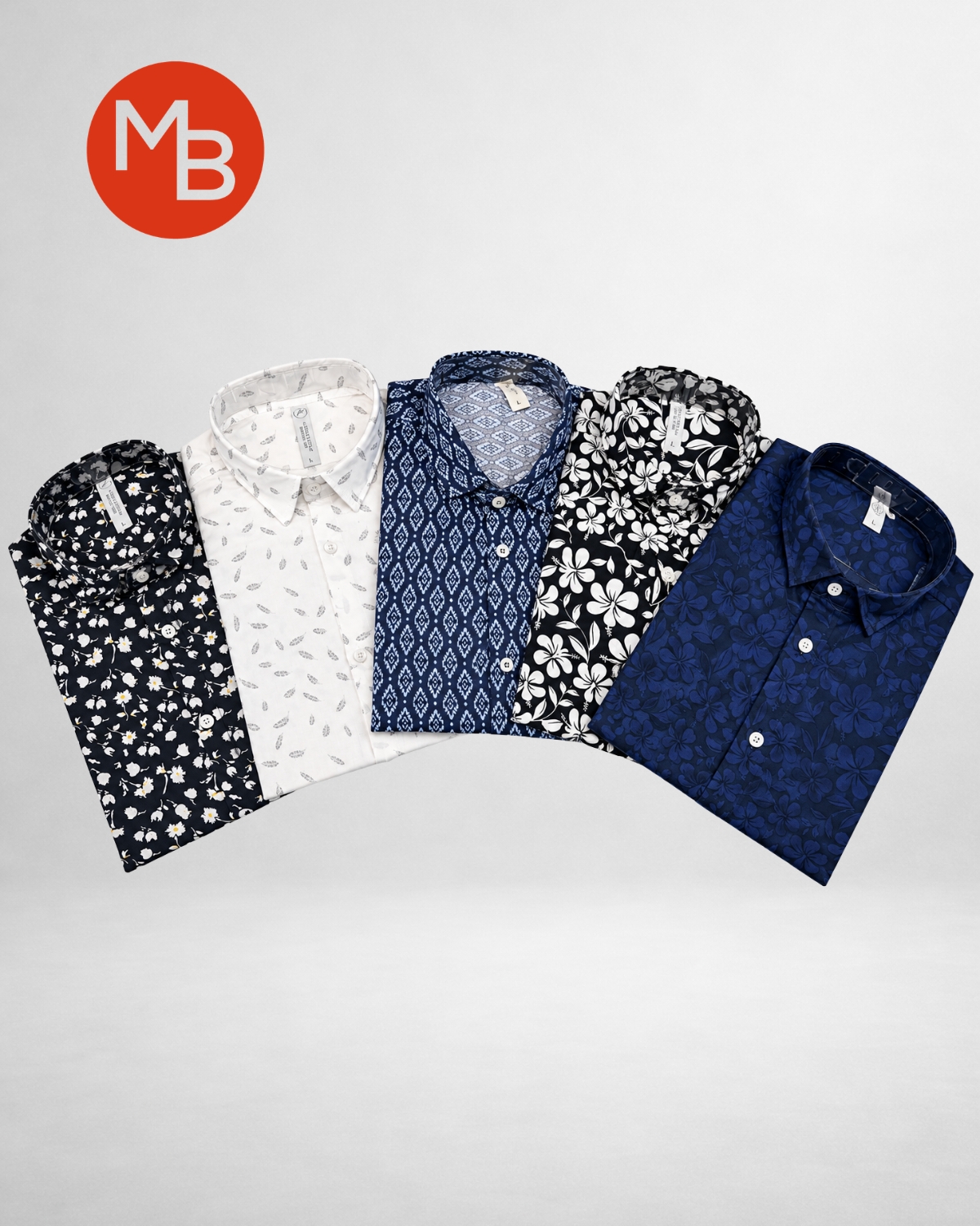 Camisa Estampada Elastizada Entallada Hombre - 6.jpg