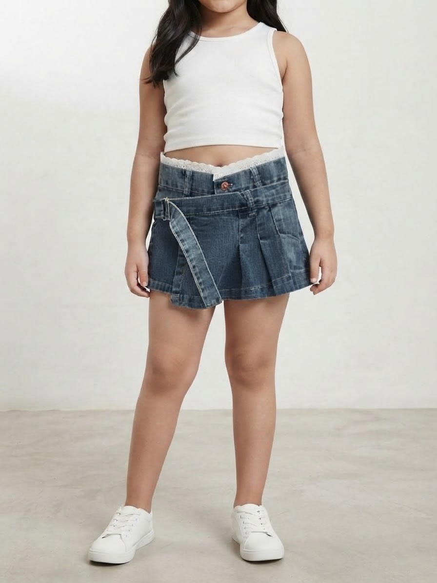 Short Poller C/puntilla Tableada Nena - Imagen 2