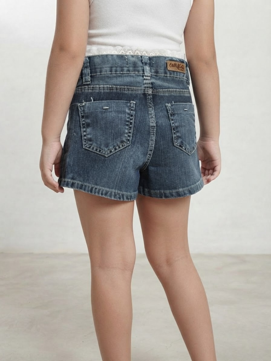 Short Poller C/puntilla Tableada Nena - Imagen 3