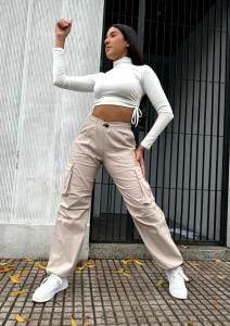 Pantalon Baggy Cargo Bengalina Importado - Miniatura 5