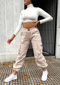 Pantalon Baggy Cargo de Bengalína Importado