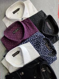 Camisas  Estampadas Jean Cartier Mangas Largas Corte Clasico
