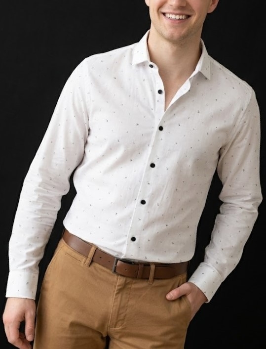 Camisas  Estampadas Jean Cartier Mangas Largas Corte Clasico - Imagen 2