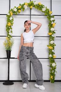 Art 221-2 - 36 al 44 - Baggy Gris Arenado + Bolsillo Fuelle "trend" - Miniatura 3