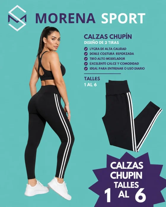 Chupin Lycra 2 Tiras Blancas