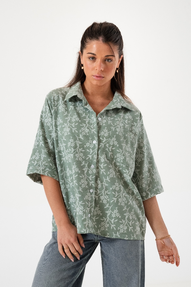 Camisa Lino Simil Bordado_ivy(l, 2xl) - Imagen 1