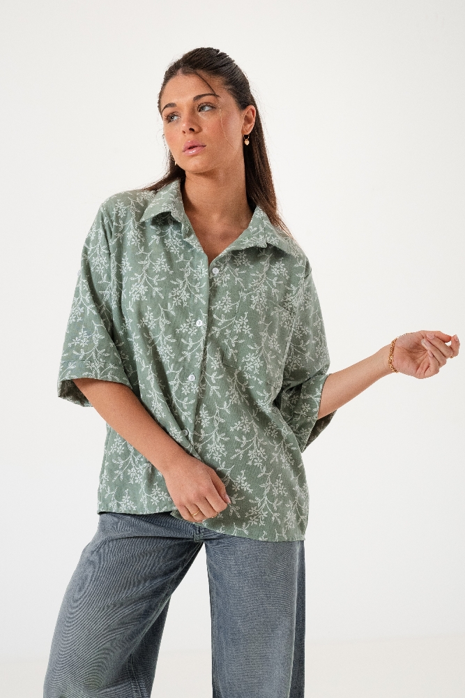 Camisa Lino Simil Bordado_ivy(l, 2xl) - Imagen 2
