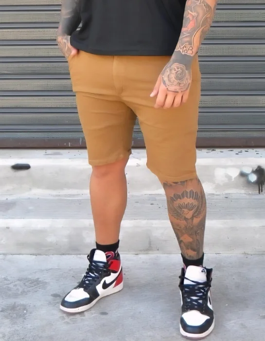 Bermuda Corte Chino Gabardina Elastizada