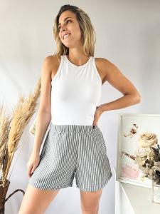 Shorts Rayado de Lino - Miniatura 2