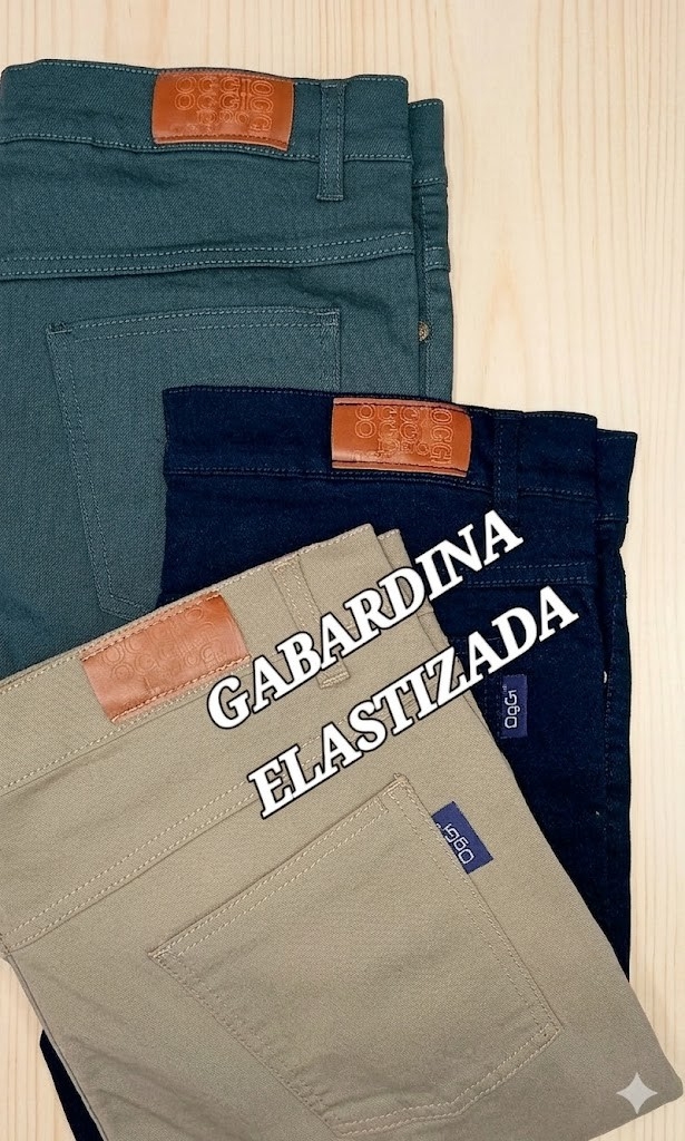Pantalon Gabardina Elastizada Corte Jean 5 Bolsillos, Corte Semi-chupim - Imagen 2