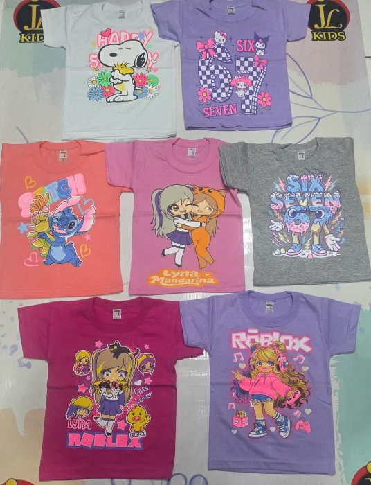 Remera Personajes Nena Jersey Peinado