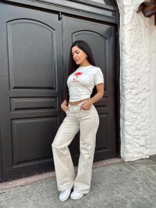 Wide Leg Beige Elastizado - Miniatura 2