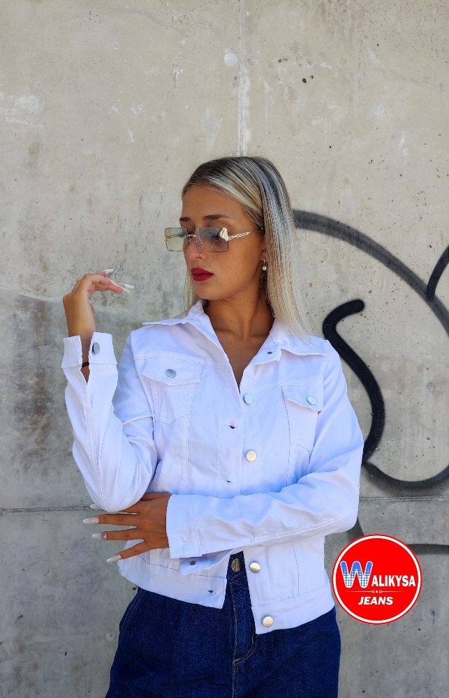 Campera de Bengalina Blanco - Imagen 2