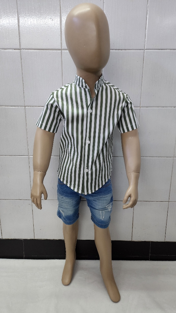 Camisas Elastizada Importado de Bebé Cuello Mao - Imagen 1