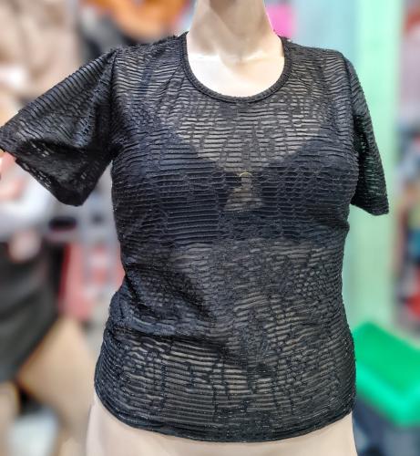 Remeras de Tul de Transparencia de Ondas y o con Brillos Lurex - Miniatura 3