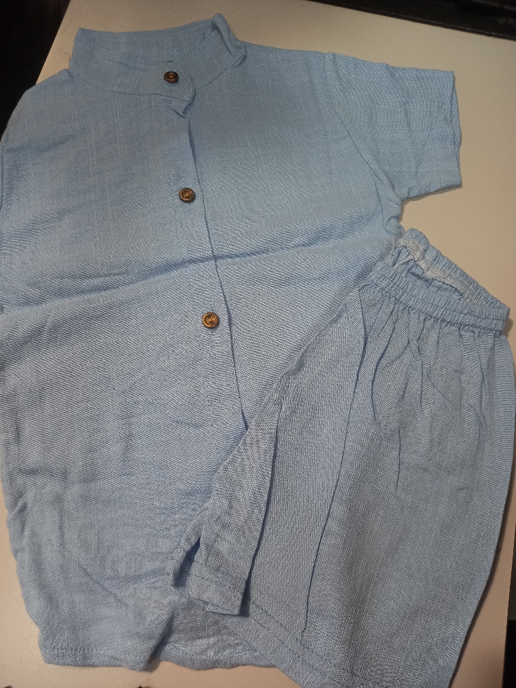 Conjunto de Bebe Lino con Camisa Cuello Mao 1 al 5 - Imagen 3