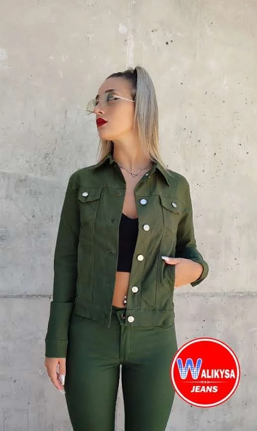 Campera de Bengalina Verde - Imagen 1