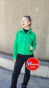 Campera de Bengalina Verde Loro