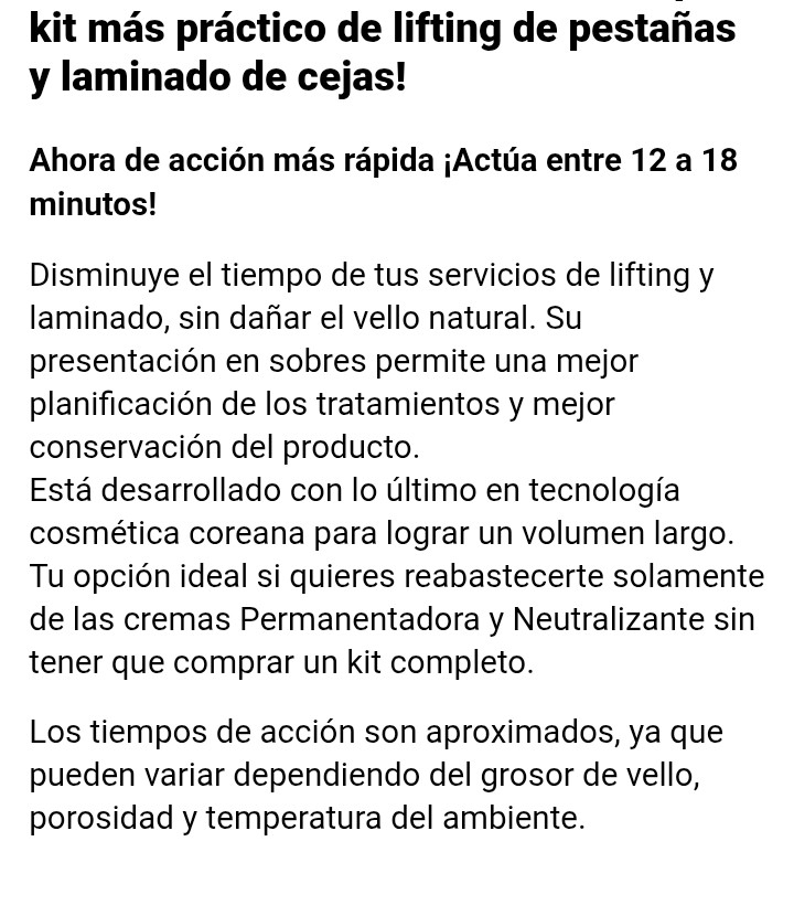 Neicha Paso 1 y 2 para Lifting de Pestañas (1 Sobrecito de C/u) - Imagen 3