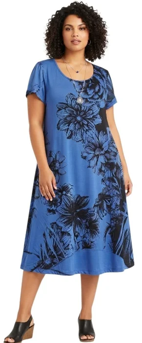 Vestido Estilo Campana C/manga  Sublimada