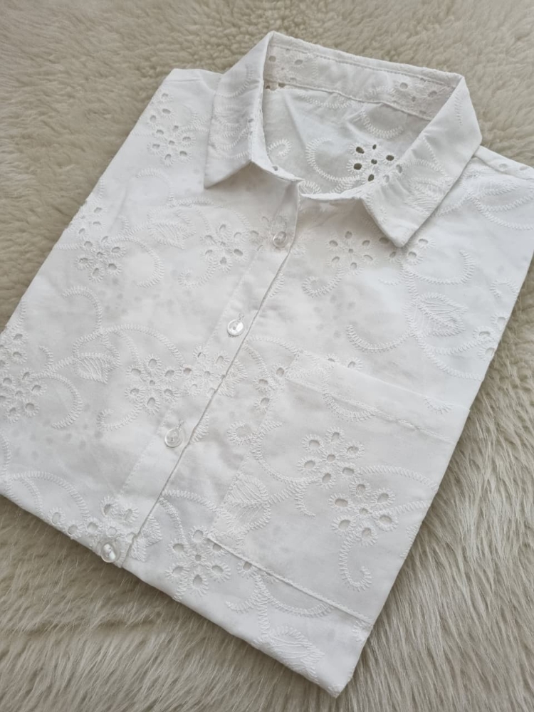 Camisa Crop Broderi - Imagen 2