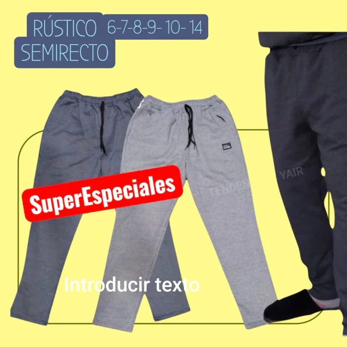 Super-especiales Rústico Jogging Semirecto