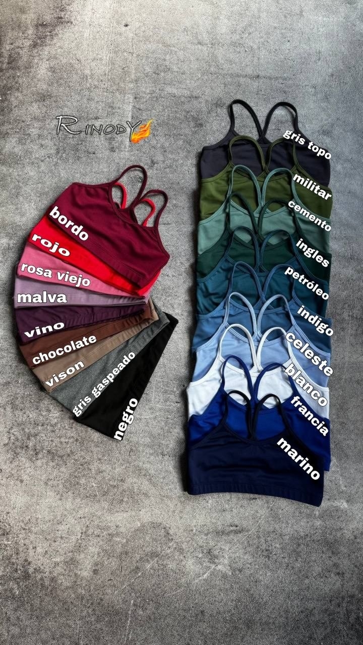 Top Tira Fina Lycra Liso - Imagen 2