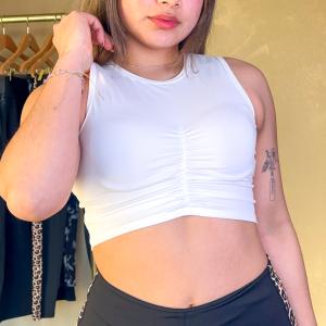 Top Musculosa Frunce Corto Colores y Estampados