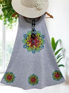 Vestido Musculosa Jaspeado C/ Mandalas