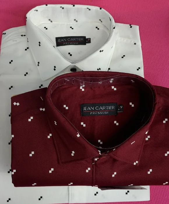 Camisa Entallada Estampada Jean Cartier