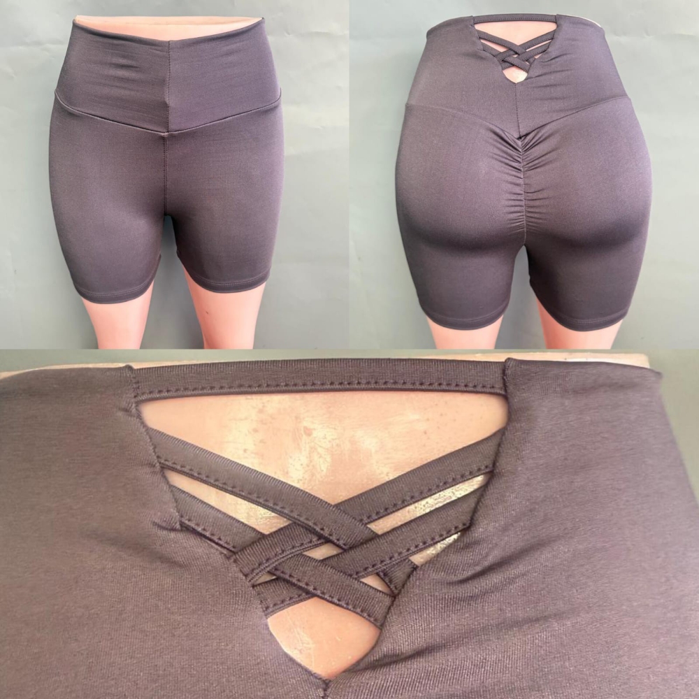 Short Efecto Levanta Cola Trenzado Push Up - Imagen 2