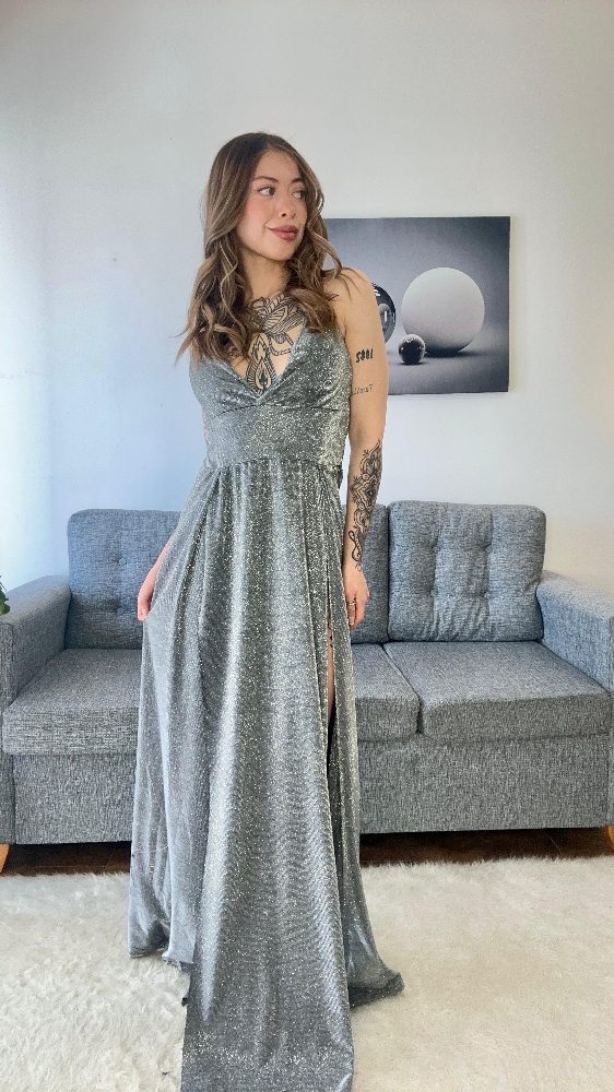 Vestido Largo Gliter - Imagen 1