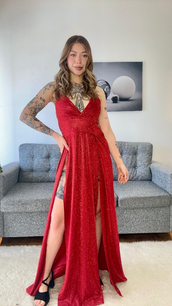 Vestido Largo Gliter - Imagen 2