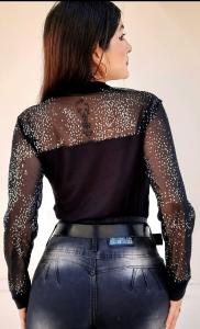 Camiseta Chomba con Tul  Brillo - Miniatura 3