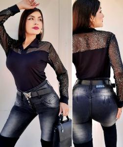 Camiseta Chomba con Tul  Brillo - Miniatura 4