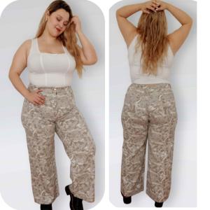 Pantalón Baggy Palazzo Gabardina Rígido - Miniatura 2